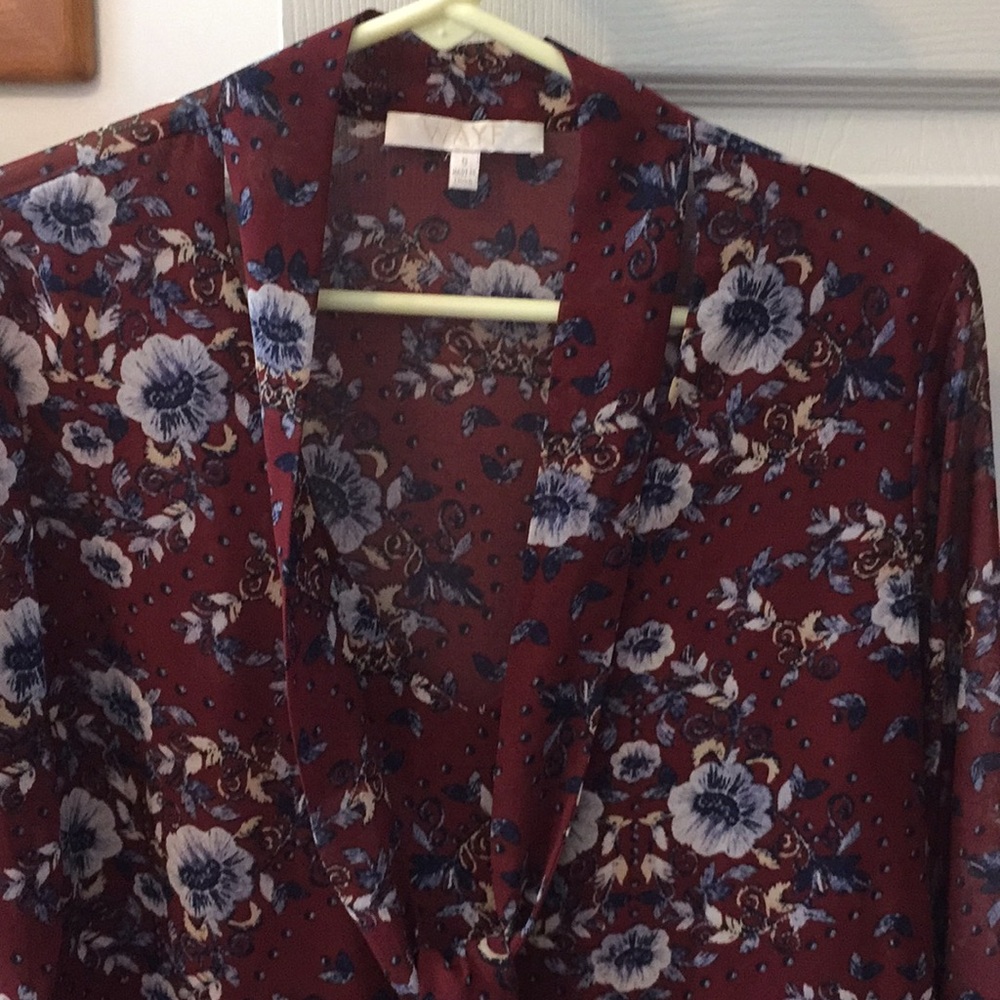 WAYF tie neck blouse - Picture 2 of 6